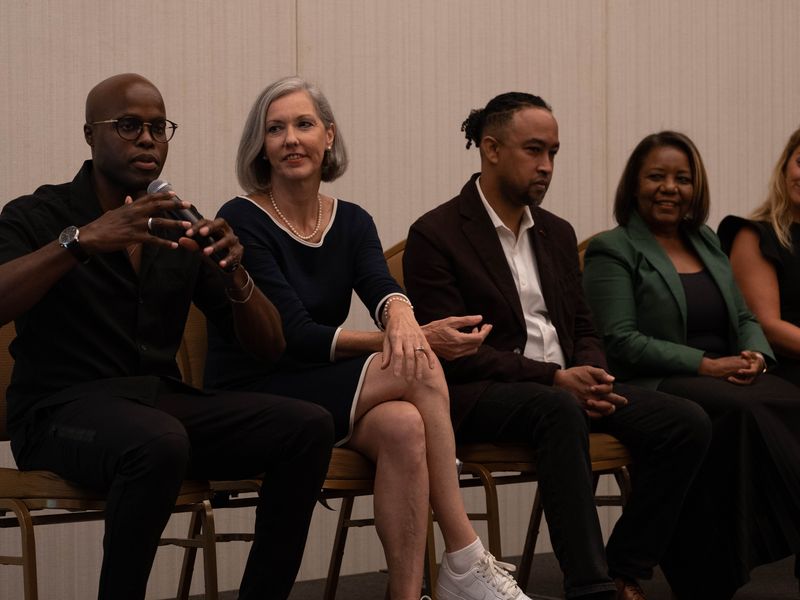 Panel discussion on stage
